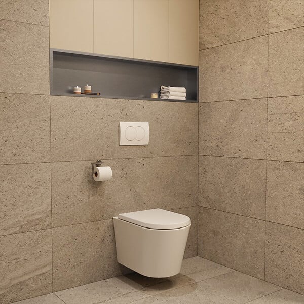 CERAMIA - Timeless Niche de Douche à encastrer, Acier Inoxydable 304, 120x28x10cm, Chrome brossé - large