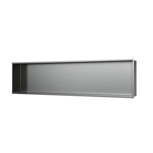 CERAMIA - Timeless Niche de Douche à encastrer, Acier Inoxydable 304, 120x28x10cm, Chrome brossé - large