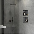CERAMIA - Timeless Niche de Douche à encastrer, Acier Inoxydable 304, 30x30x10cm, Gun Métal brossé PVD - vignette
