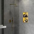 CERAMIA - Niche de Douche à encastrer, Acier Inoxydable 304, 2 étagères, 60x30x10cm, Or brossé PVD - vignette