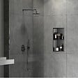 SWISS AQUA TECHNOLOGIES - Swiss Aqua Technologies Aurum Niche de Douche à encastrer, Acier Inoxydable 304, 2 étagères, 60x30x10cm, Gun Métal brossé PVD (SATAURN6030SBGM) - vignette