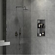 CERAMIA - Ceramia Timeless Niche de Douche à encastrer, Acier Inoxydable 304, 2 étagères, 60x30x10cm, Gun Métal brossé PVD - vignette