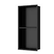 SWISS AQUA TECHNOLOGIES - Swiss Aqua Technologies Aurum Niche de Douche à encastrer, Acier Inoxydable 304, 2 étagères, 60x30x10cm, Noir mat (SATAURN6030SMB) - vignette