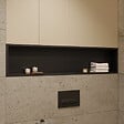 CERAMIA - Timeless Niche de Douche à encastrer, Acier Inoxydable 304, 120x28x10cm, Noir mat - vignette