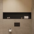 CERAMIA - Timeless Niche de Douche à encastrer, Acier Inoxydable 304, 120x28x10cm, Noir mat - vignette