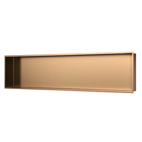SWISS AQUA TECHNOLOGIES - Aurum Niche de Douche à encastrer, Acier Inoxydable 304, 120x28x10cm, Cuivre brossé PVD (SATAURN12128BRG) - large