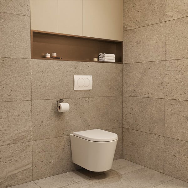 CERAMIA - Timeless Niche de Douche à encastrer, Acier Inoxydable 304, 120x28x10cm, Cuivre brossé PVD - large