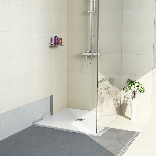 JACKON - Jackon Receveur de douche à carreler Aqua Centré 1200 x900x40mm siphon vertical offert (4512089 + 4512008) - large