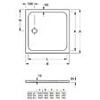 VILLEROY ET BOCH - Villeroy & Boch Lifetime Plus Receveur de douche carré 900 x 900 x 35 mm, Antidérapant, Blanc (6223D401) - vignette