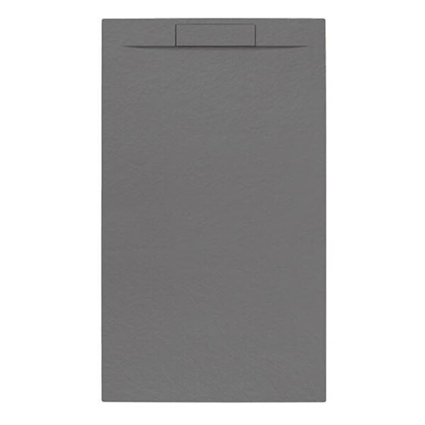 SWISS AQUA TECHNOLOGIES - Swiss Aqua Technologies Fusion Receveur de douche 140x80cm en marbre coulé, Gris perle (SATFU14080GRP) - large