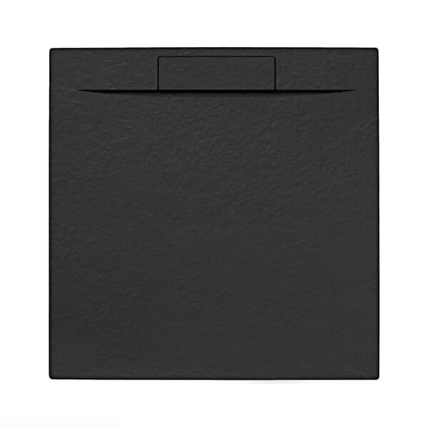 SWISS AQUA TECHNOLOGIES - Swiss Aqua Technologies Fusion Receveur de douche 90x90cm en marbre coulé, Noir (SATFU9090G) - large