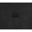 SWISS AQUA TECHNOLOGIES - B-Way Receveur de douche carré 90x90 cm avec siphon, en marbre coulé, Noir (SATALEK90Q-S) - vignette