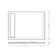 CERAMIA - Ceramia Alda Receveur de douche 120x90cm en pierre de synthèse durable, blanc mat (ALD15-12090B) - vignette