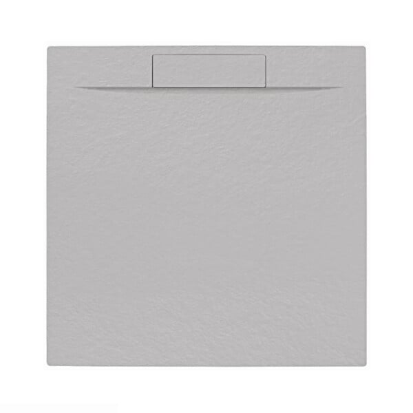SWISS AQUA TECHNOLOGIES - Swiss Aqua Technologies Fusion Receveur de douche 90x90cm en marbre coulé, Gris (SATFU9090GRP) - large