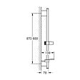 GROHE - Grohe Rainshower SmartActive barre de douche 90 cm Ø 22 mm avec tablette porte-savon, chrome (G26603000) - vignette