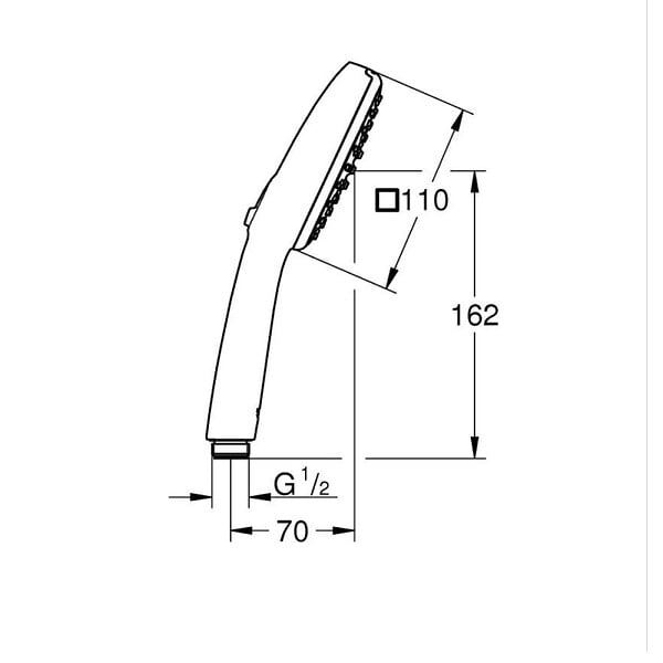 GROHE - Vitalio Comfort 110 douchette à main 2  jets, chrome (G26397001) - large