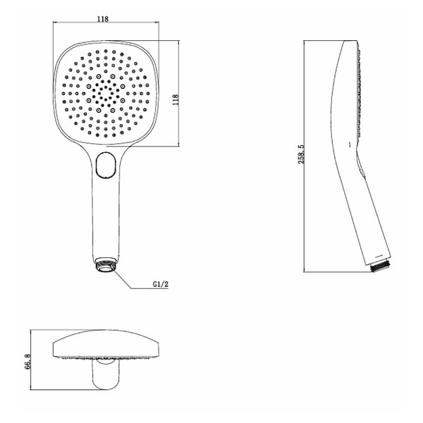 SWISS AQUA TECHNOLOGIES - Swiss Aqua Technologies Douchette à main 3 jets, blanc/chrome (SATBSRS61) - large