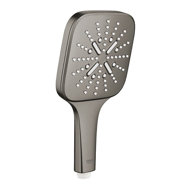 GROHE - Grohe Rainshower Smartactive 130 Cube Douchette à main 3 jets, hard graphite brossé (26582AL0) - large