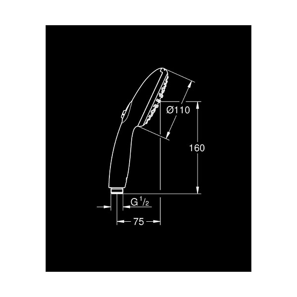 GROHE - Vitalio Start 110 douchette à main 2 jets, chrome (G27946001) - large