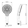 SWISS AQUA TECHNOLOGIES - Douchette à main 3 jets,  diamètre 12,5 cm, noir mat (SATBSRS81C) - vignette