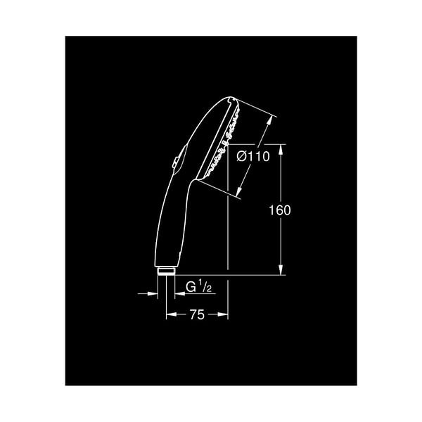 GROHE - Grohe Vitalio Start 110 douchette à main 2 jets, noir mat (G279462431) - large