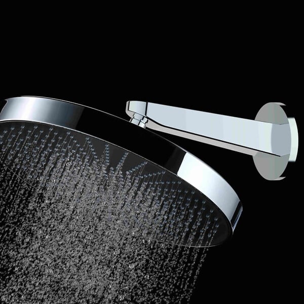 SWISS AQUA TECHNOLOGIES - Swiss Aqua Technologies Douche de tête 1 jet ronde, diamètre 30 cm, noir/chrome (SATBSHS81) - large