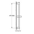 GROHE - Vitalio Universal Barre de douche 600 mm Ø 22 mm, noir mat (277242431) - vignette