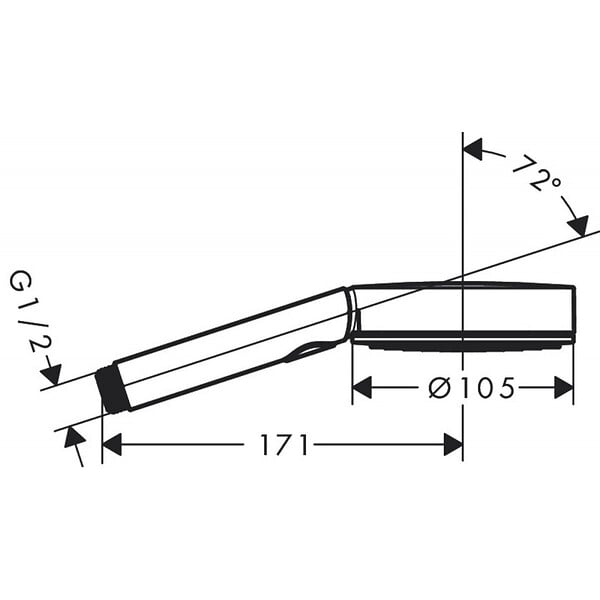 HANSGROHE - Hansgrohe Pulsify Select Douchette à main 105 3 jets Activation, Noir mat (24100670) - large
