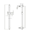 SWISS AQUA TECHNOLOGIES - Swiss Aqua Technologies Aurum barre de douche 58 cm, or rose brossé (SATBAURSSTBRG) - vignette
