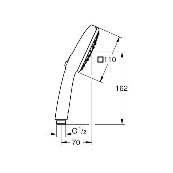GROHE - Vitalio Comfort 110 douchette 3 jets, chrome (G26092001) - large
