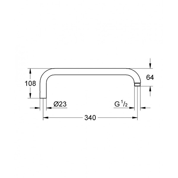 GROHE - Grohe Rainshower®  Bras de douche pour système de douche (14014000) - large