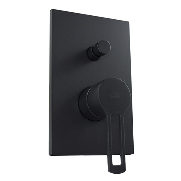 PAFFONI - Paffoni Ringo West Set Façade de douche 2 sorties + Corps d'encastrement, Noir mat (RIN015NO) - large