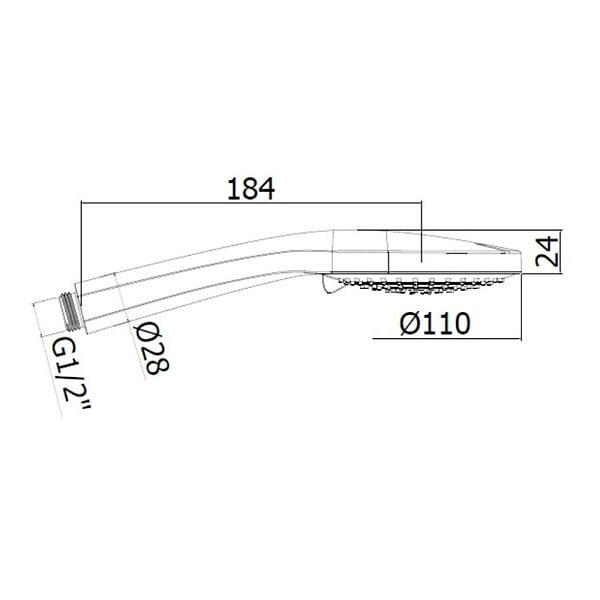 OPTIMA - Optima Pomme de douche SAT B-Way noir SATBSRSKBW - large