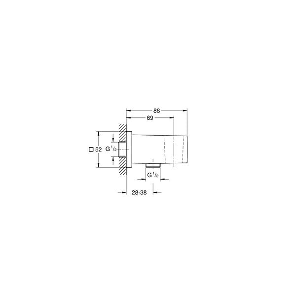 GROHE - Grohe Euphoria Cube coude à encastrer 1/2" (26370GN0) - large