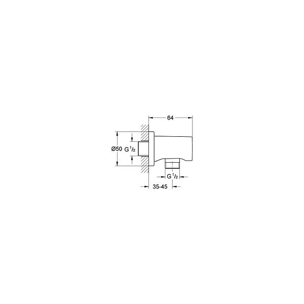 GROHE - Grohe RAINSHOWER - Coude à encastrer (27057DC0) - large