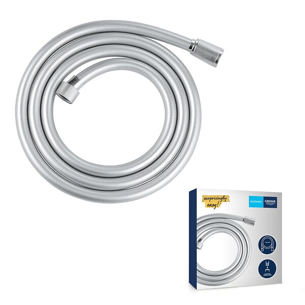 GROHE - Grohe VitalioFlex Silver flexible de douche anti-torsion 175 cm, chrome (G27506001) - large