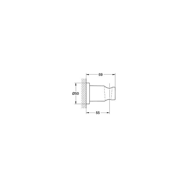 GROHE - RAINSHOWER - Support mural pour douchette, supersteel, (27074DC0) - large