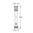 GROHE - Grohe VitalioFlex Trend flexible de douche 1500 mm, noir mat  (G-287412432) - vignette