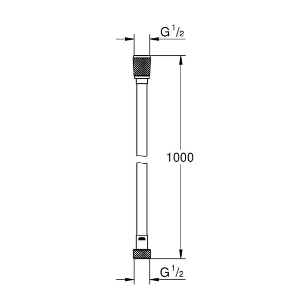GROHE - VitalioFlex Silver Long-Life flexible de douche 1000 mm, chrome (G22111000) - large