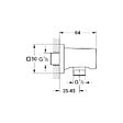 GROHE - Grohe Rainshower®  Coude à encastrer, métal (27076000) - vignette