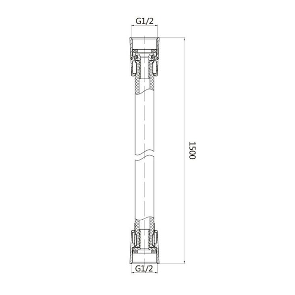 SWISS AQUA TECHNOLOGIES - Swiss Aqua Technologies Aurum flexible de douche 150 cm avec écrou anti-torsion, or rose (SATBAURHPBRG) - large