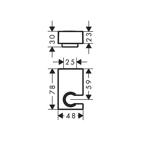 HANSGROHE - Hansgrohe Support mural pour douchette universel E, Aspect Doré poli (28387990) - large
