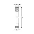 GROHE - Grohe VitalioFlex Trend flexible de douche 1750 mm, noir mat  (G-287422432) - vignette