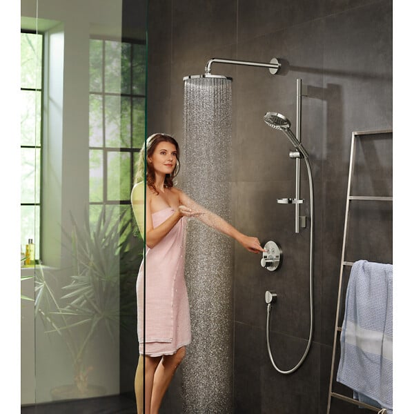 HANSGROHE - Hansgrohe Fixfit S Coude pour raccordement mural, chrome (26453000) - large
