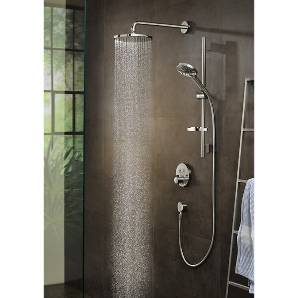 HANSGROHE - Hansgrohe Fixfit S Coude pour raccordement mural, chrome (26453000) - large