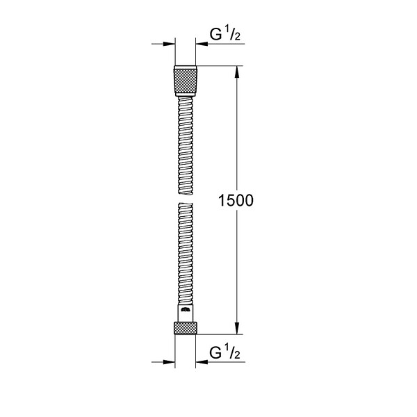 GROHE - Grohe VITALIOFLEX METAL LONG-LIFE METAL flexible de douche 1500 mm, noir (G-27502KS1) - large