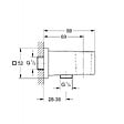GROHE - Grohe Euphoria Cube coude à encastrer 1/2″, Hard graphite (26370A00) - vignette