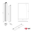 SWISS AQUA TECHNOLOGIES - Swiss Aqua Technologies Walk-in 110x200cm Paroi en verre Crystal Glass® 8 mm anticalcaire, avec bras et profilés noir mat (SATBWI110PRC) - vignette