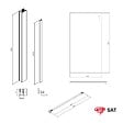 SWISS AQUA TECHNOLOGIES - Swiss Aqua Technologies Walk-in 110x200cm paroi en verre Crystal Glass®  8 mm anticalcaire, avec bras et profilés chrome brillant (SATBWI110PR) - vignette