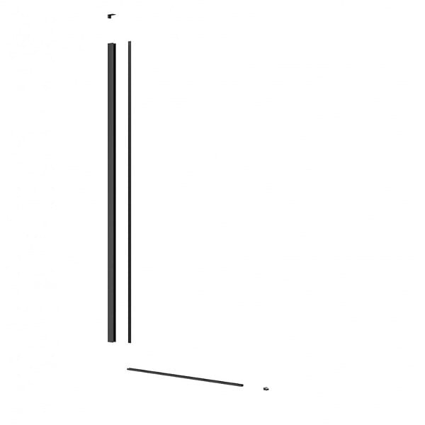 SWISS AQUA TECHNOLOGIES - Swiss Aqua Technologies Walk-in Set pour installation de paroi de douche avec profilé, rail inférieur et kit de montage, Noir (WIPROFILC) - large